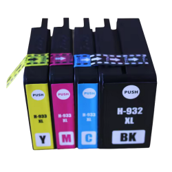 Zestaw tuszy INQ 932/933 CMYK do drukarek HP OFFICEJET 6100 / 6600 / 6700 / 7110 - zamienniki